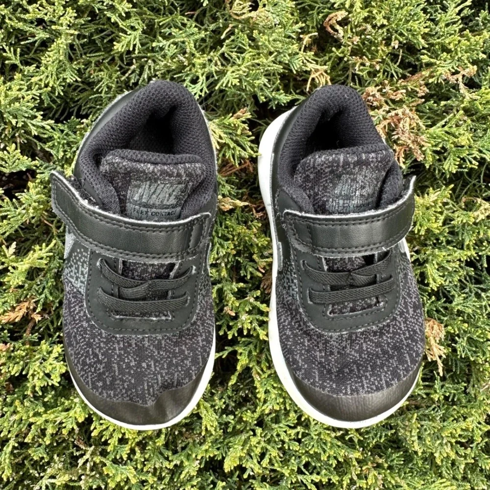 Nike Flex Contact Toddler Boy Sneakers Size 7‎ Black Shoes